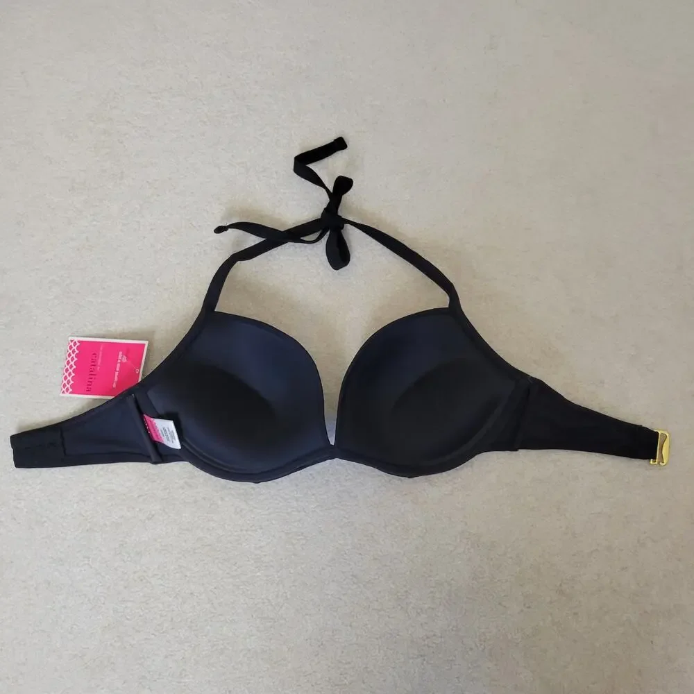 NWT Collection By Catalina Size 32/34D Add A Size Bikini Top Underwire Push Up